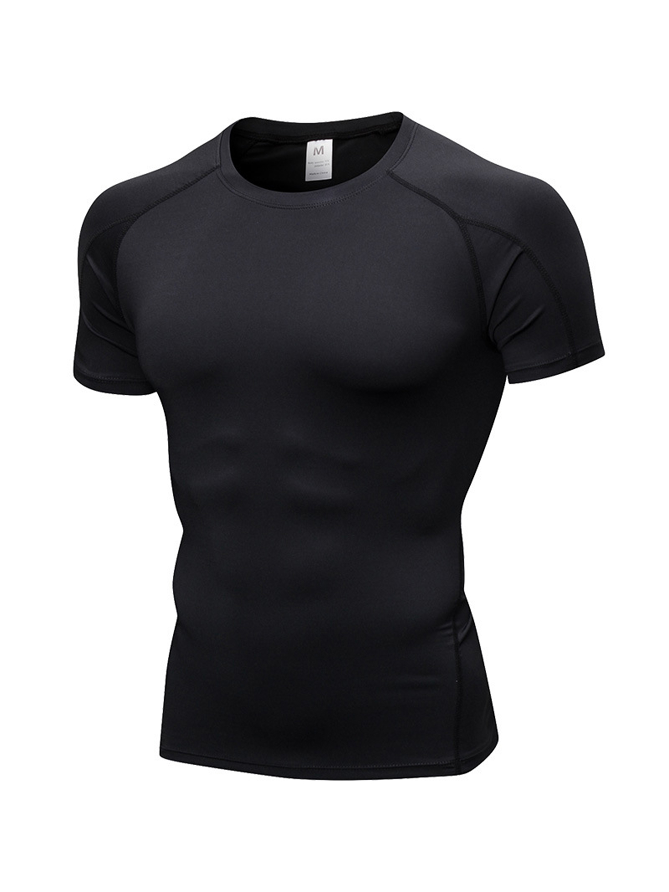 T Shirt Tight Fit - High-Elastic Tight-Fitting Short-Sleeved Fitness Sports Running