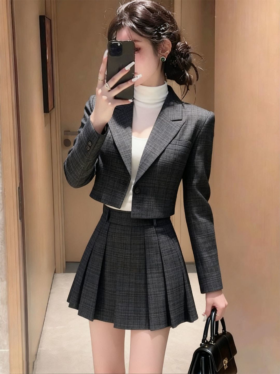 Thermal Long John - Autumn Winter Plaid Suit Jacket And