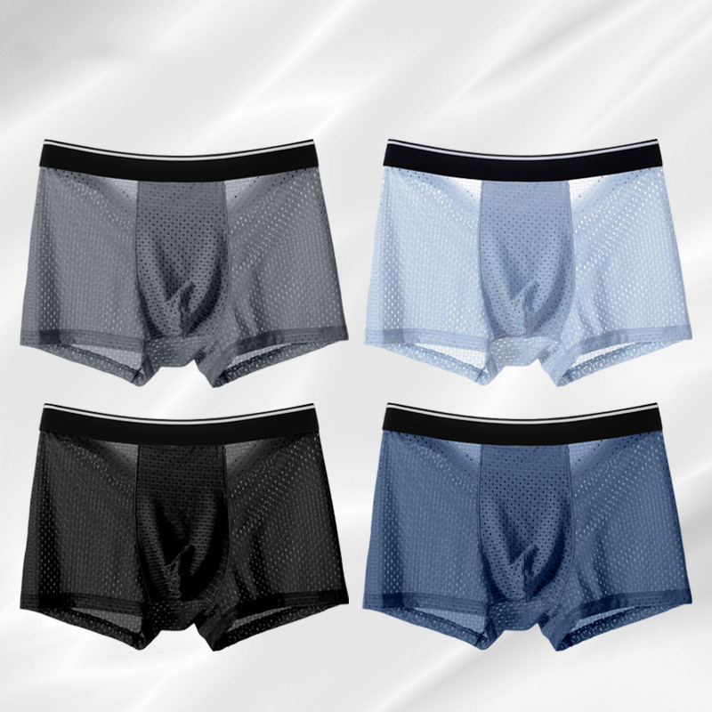 8pcs/Lot Men's Panties Ice Sil - Boxer Shorts Modal recension och pris