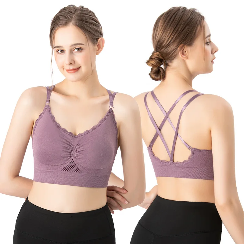 Sports Bra Lace Mesh Breathabl - Quick Dry Underwear recension och pris