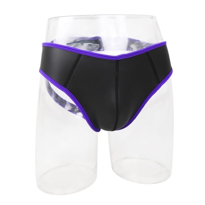 Men Sexy PU Leather Triangle B - Pouch Boxer Pouch recension och pris