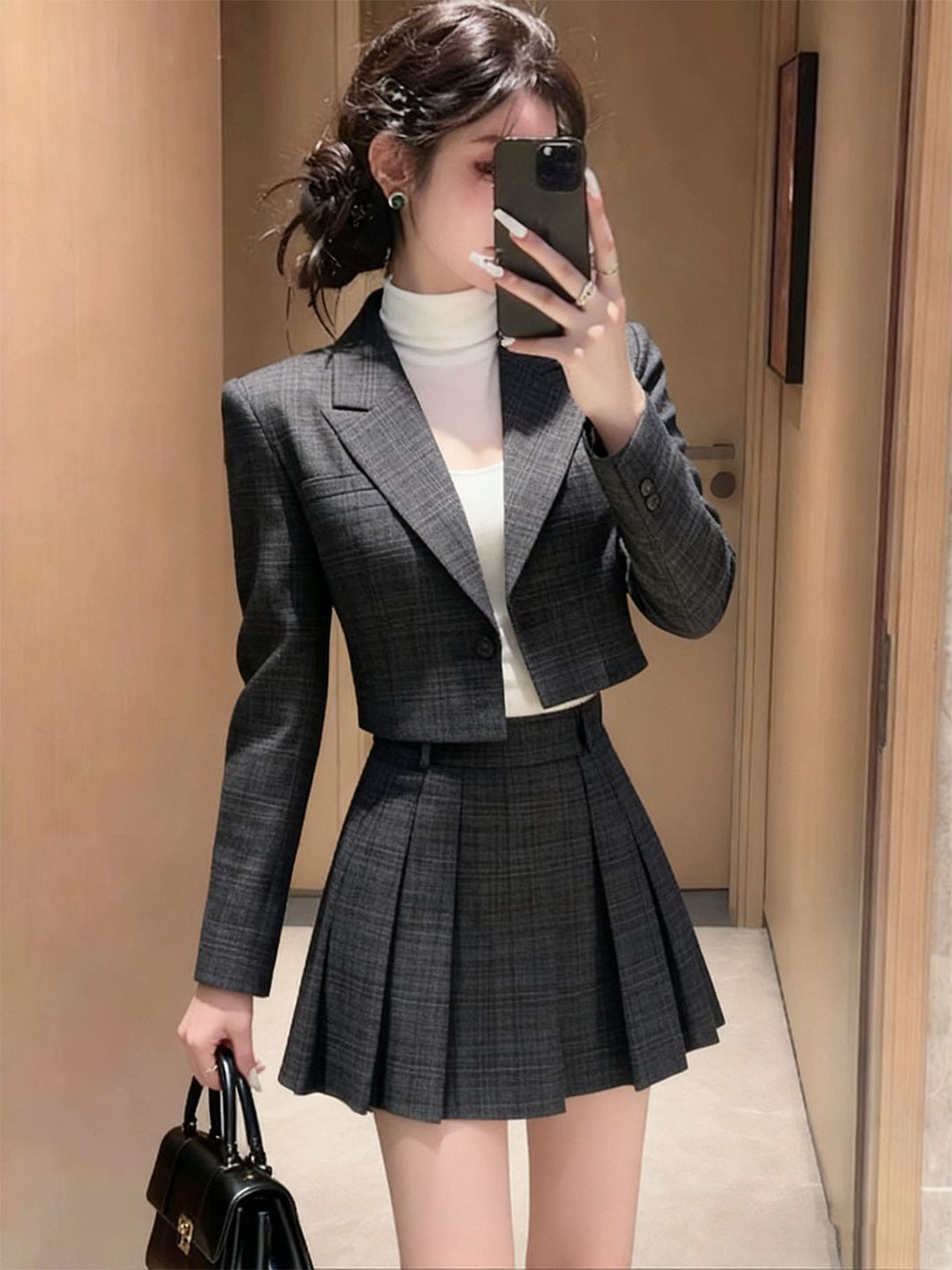Autumn Winter Plaid Suit Jacke - Thermal Long John recension och pris